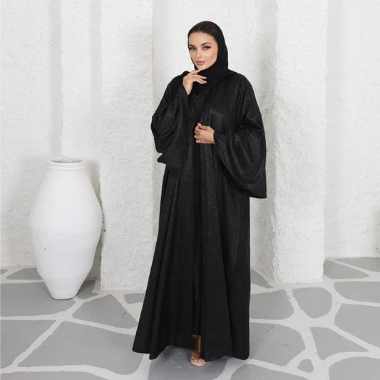 Noor Al Hayat Glitter Abaya - Black