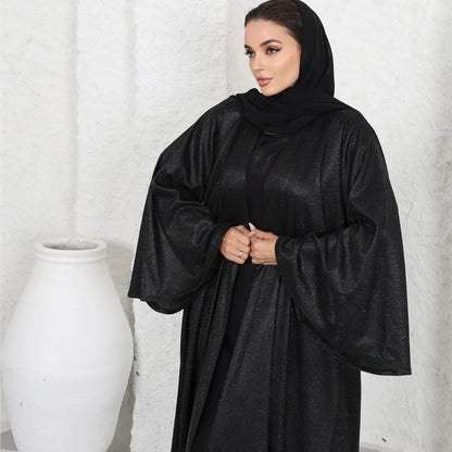 Noor Al Hayat Glitter Abaya - Black