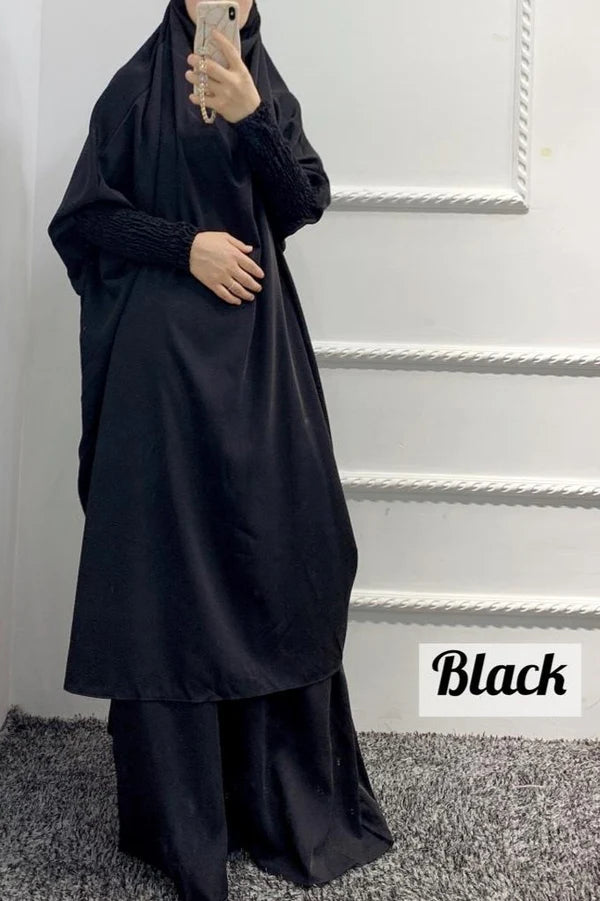 2 piece Jilbab with Skirt Best of Daily Wear - ( BLACK )