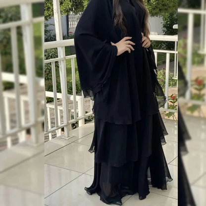 3 LAYER ABAYA ( BLACK )