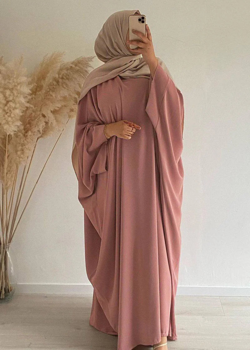 Arebiyan Kaftan Abaya ( FLAMINGO )